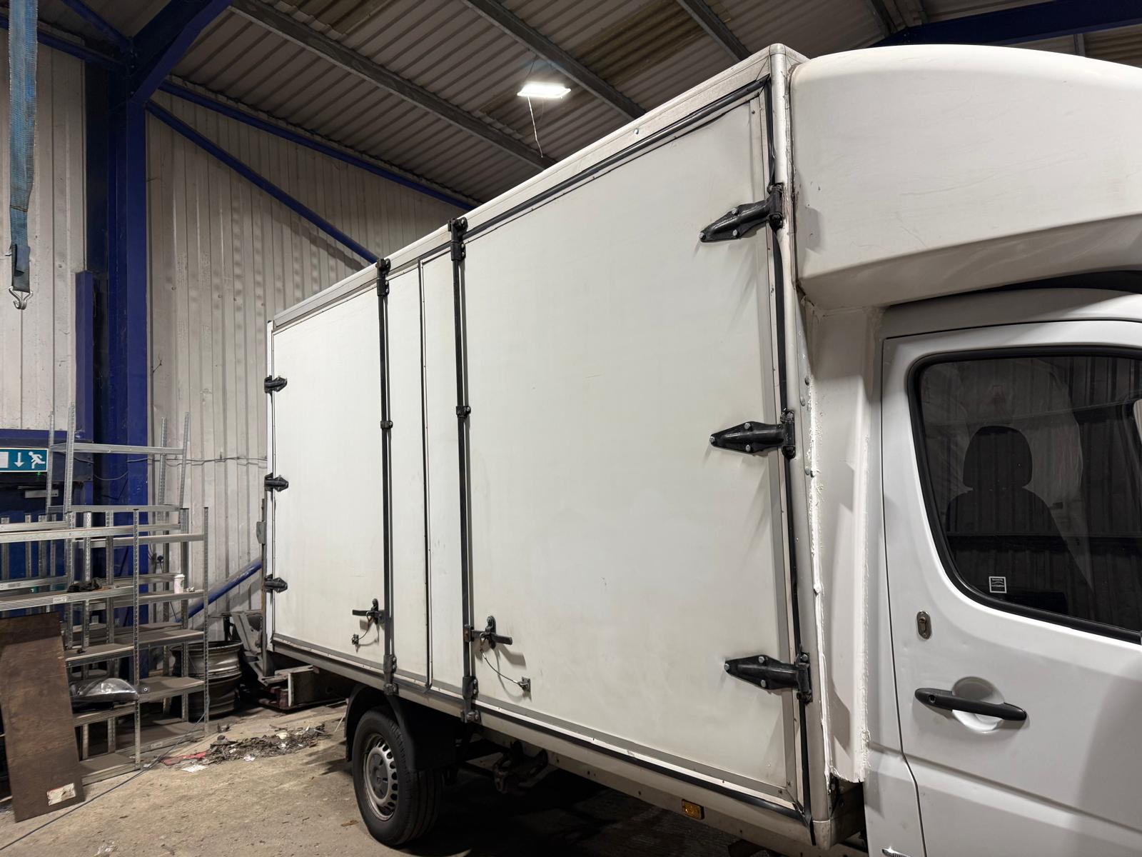 Barn doors fitted in workshop